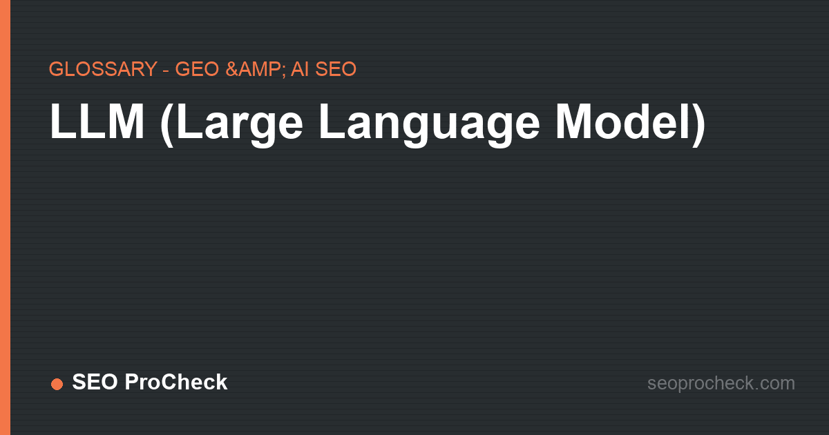 Llm (large language model)