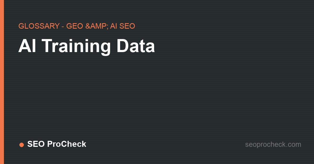 Ai training data