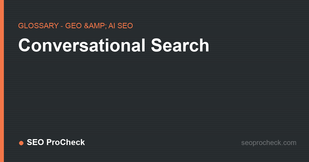 Conversational search