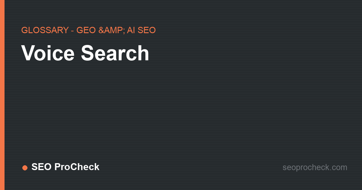 Voice search