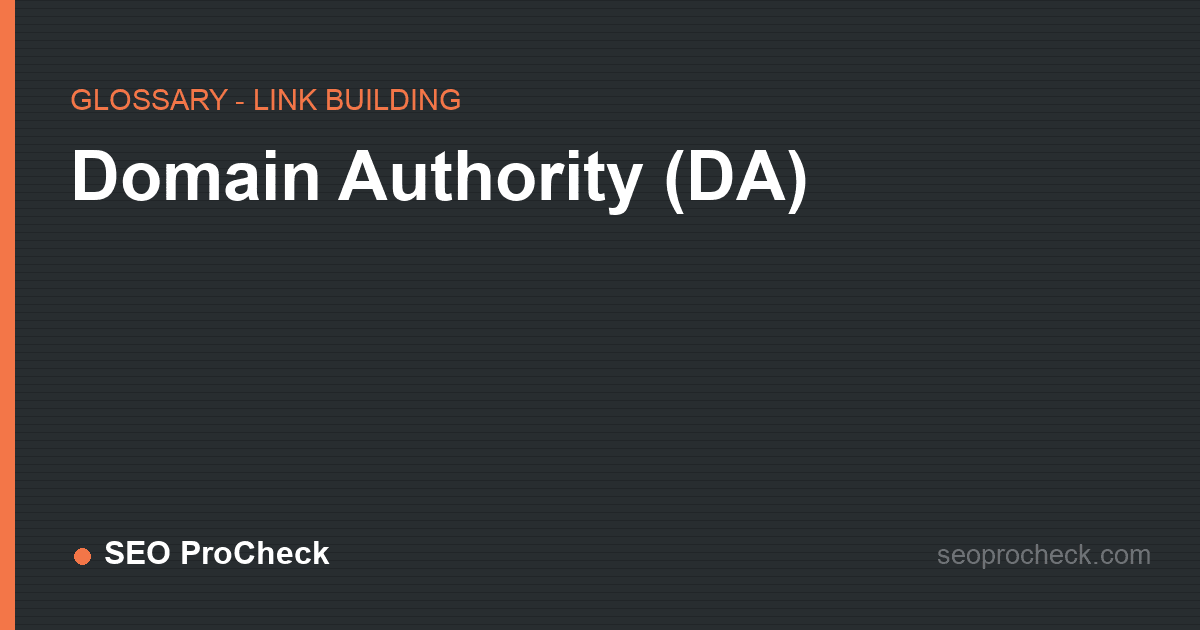 Domain authority (da)