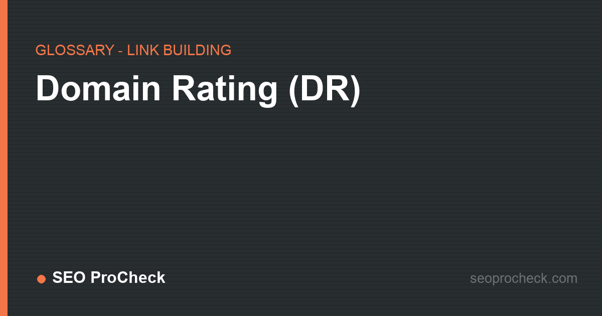 Domain rating (dr)