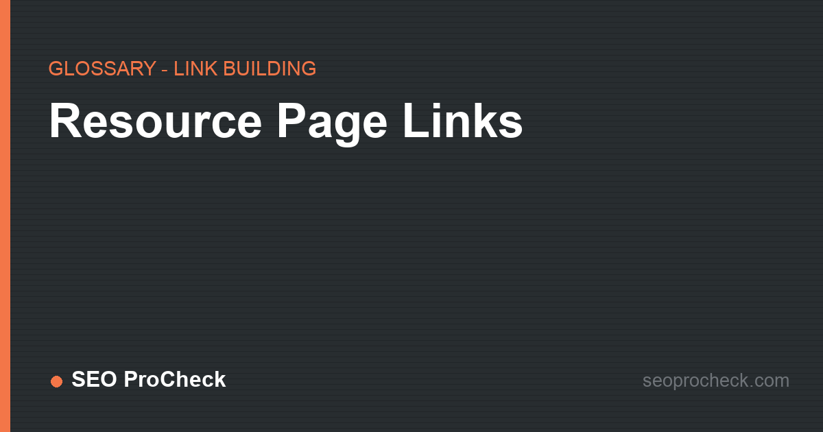 Resource page links