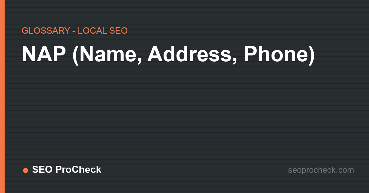 Nap (name, address, phone)