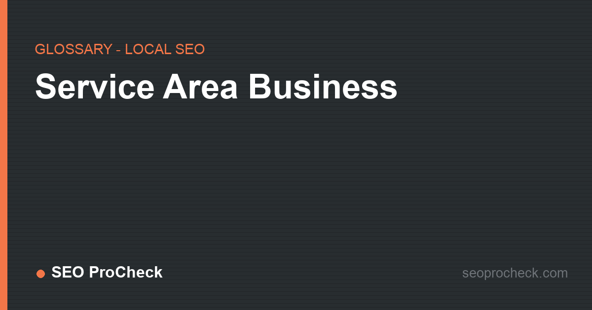 Service area business