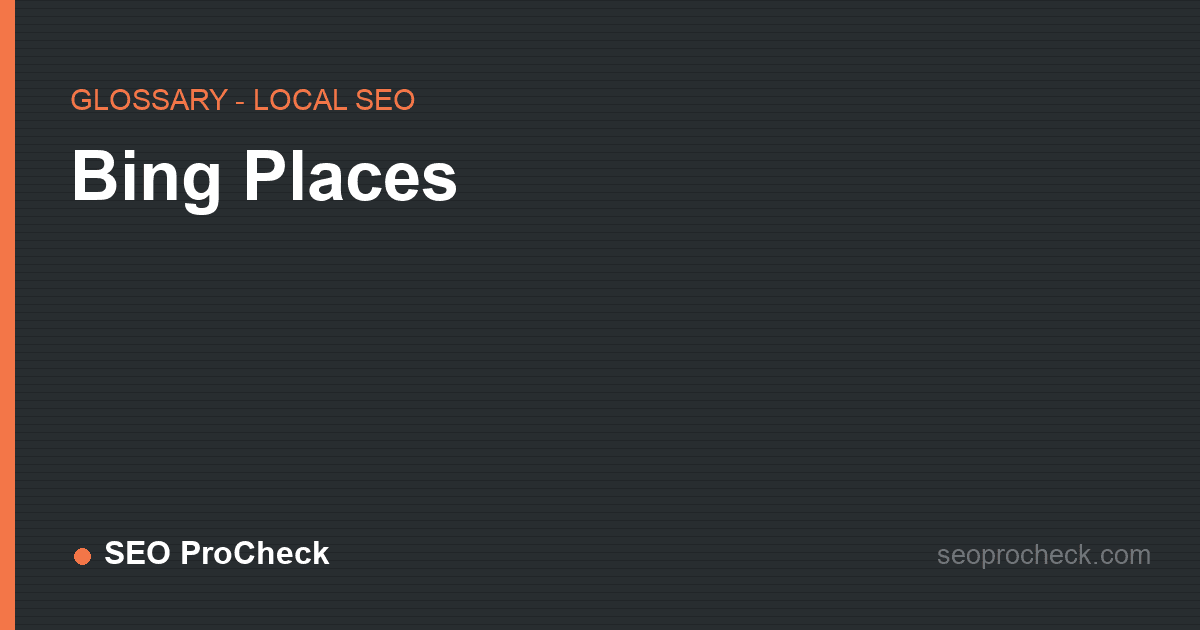 Bing places