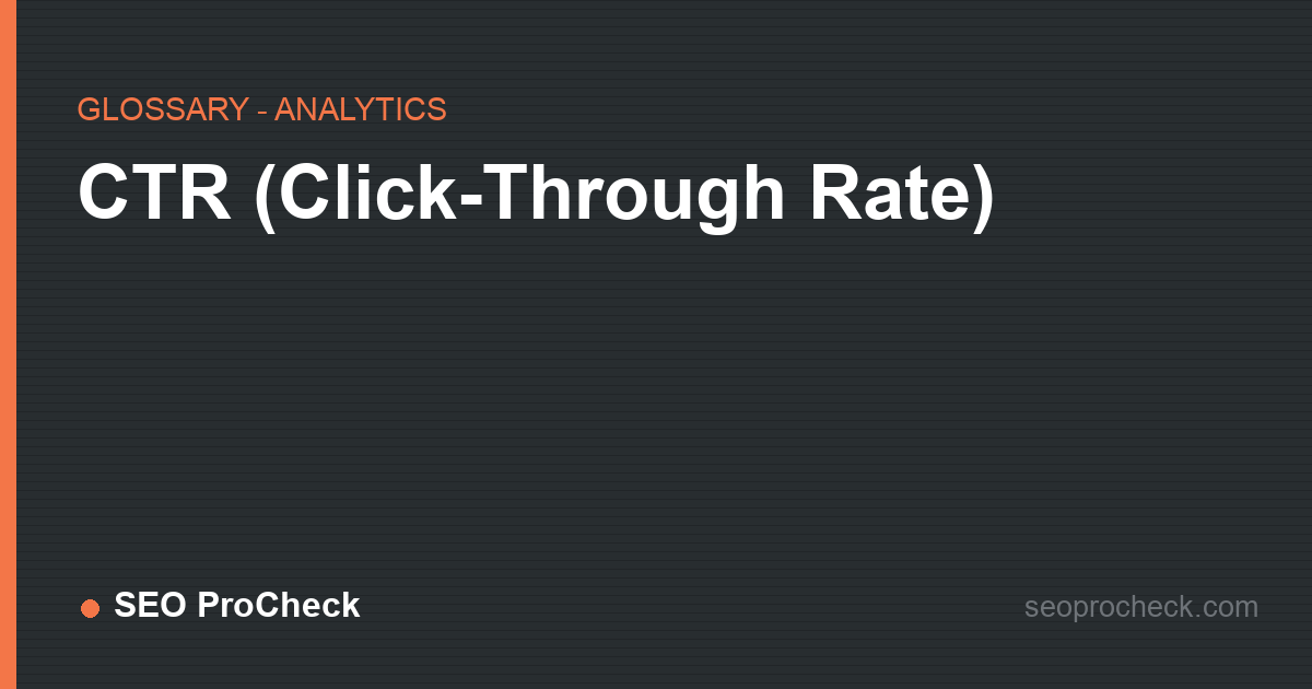 Ctr (click-through rate)