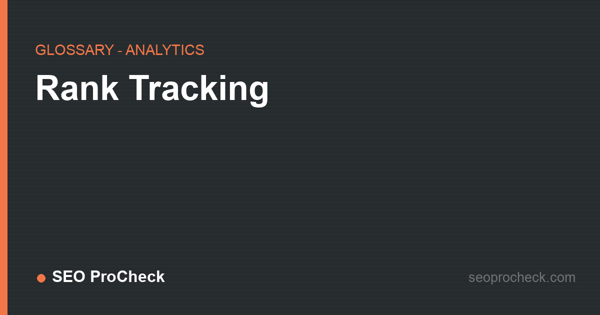 Rank tracking
