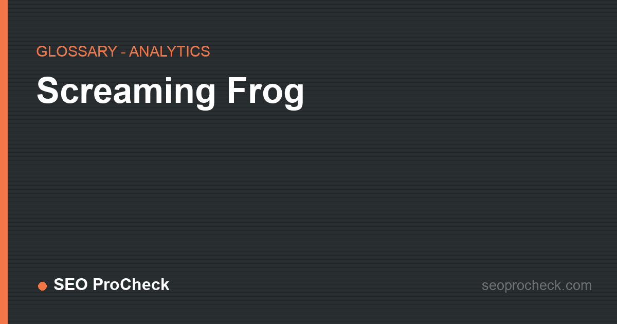 Screaming frog