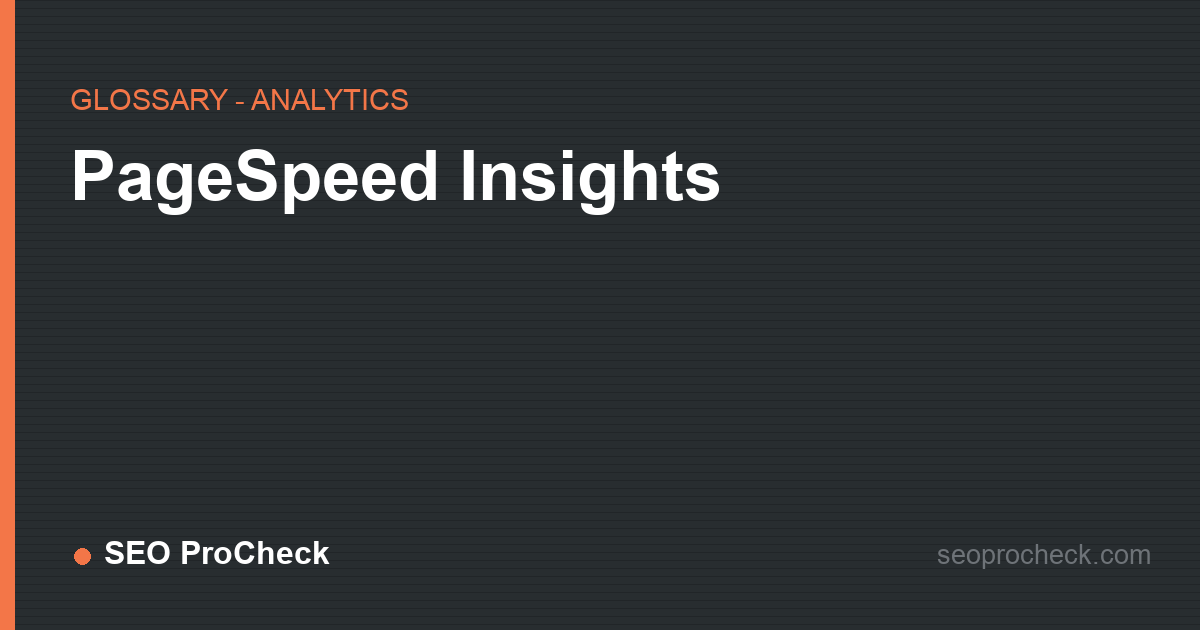Pagespeed insights