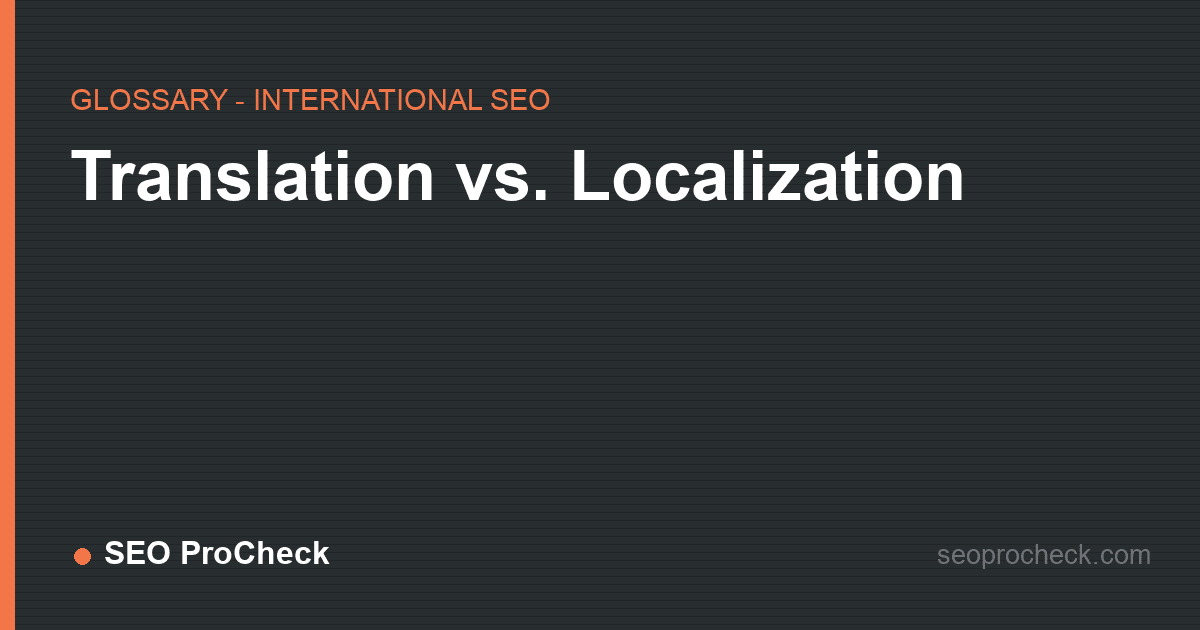 Translation vs. Localization