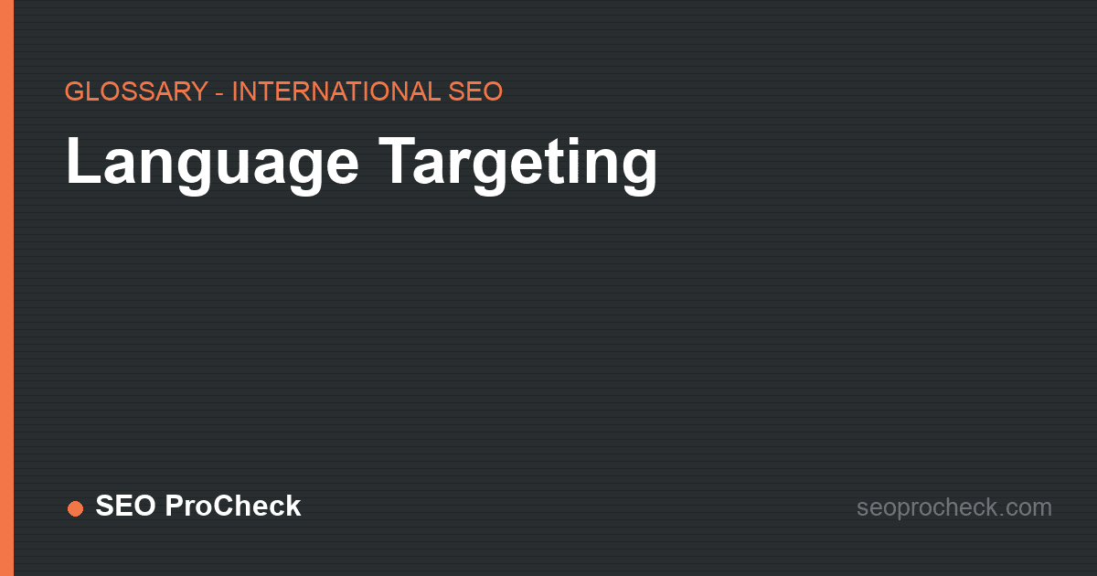Language targeting