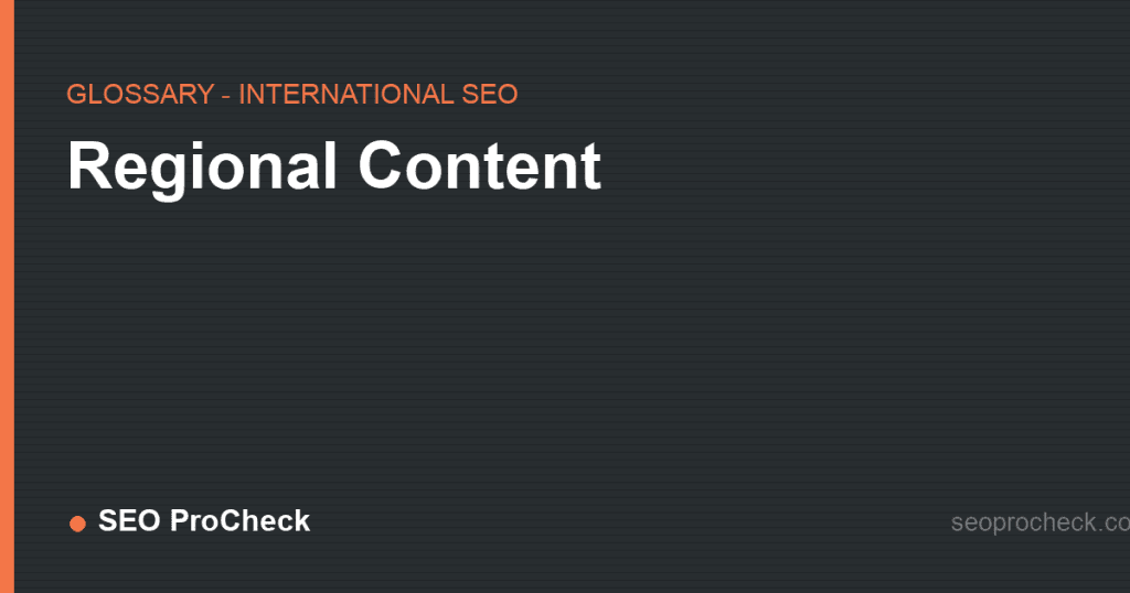 Regional content 2 Regional content