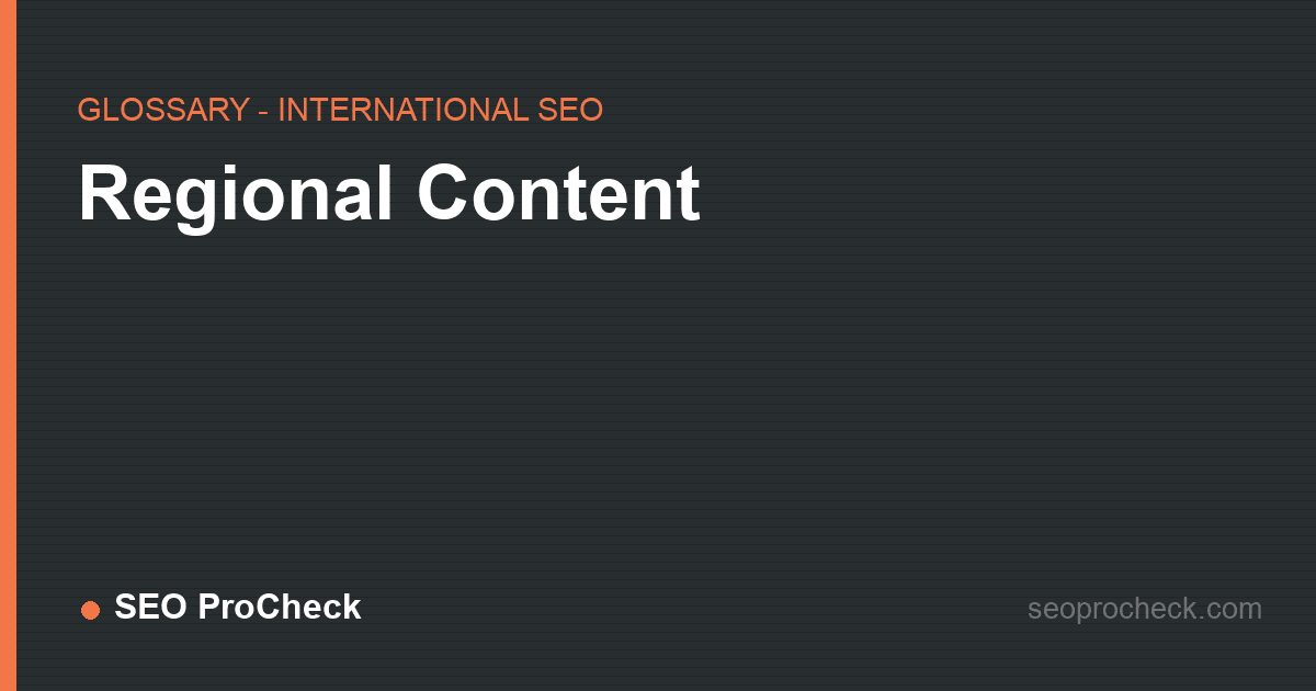 Regional content