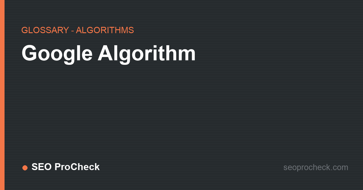 Google algorithm