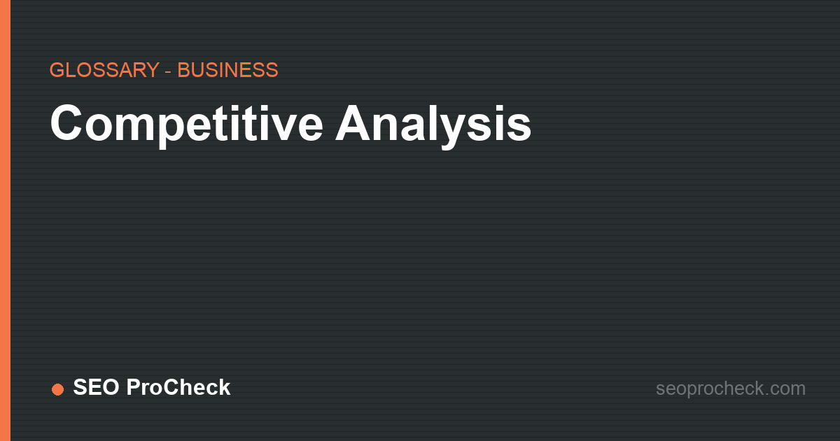 Competitive analysis