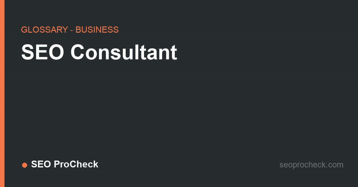 Seo consultant