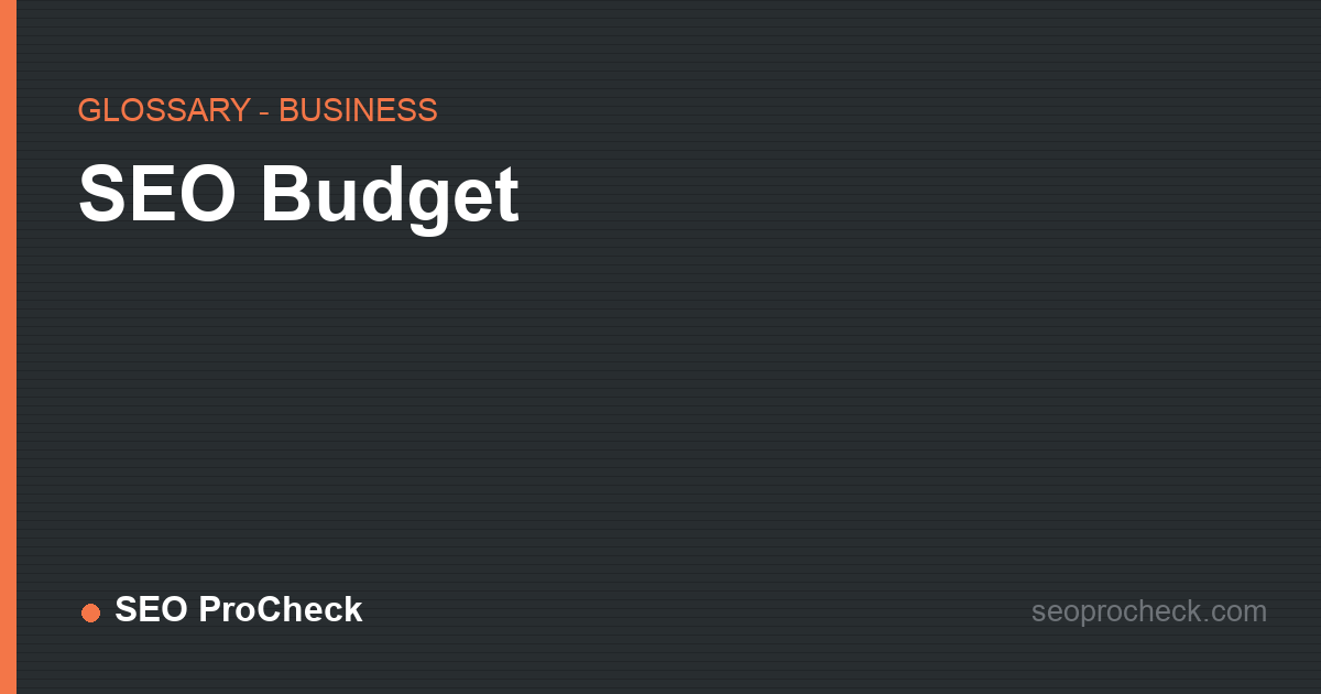 Seo budget