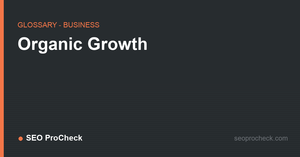 Organic growth