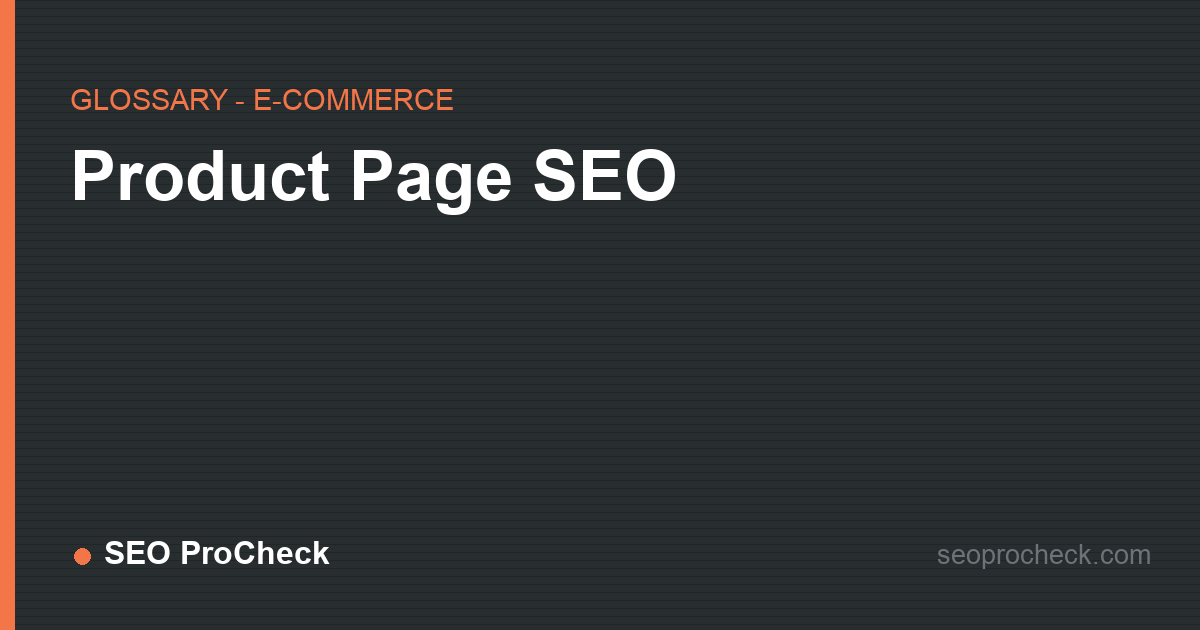 Product page seo