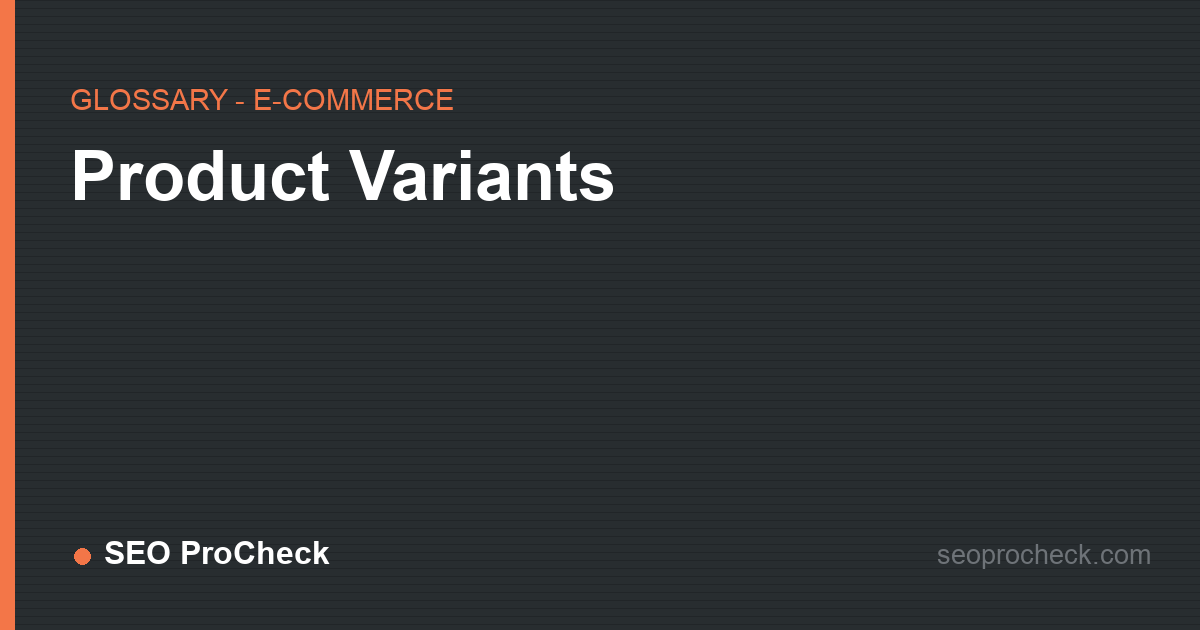 Product variants