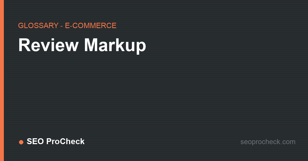 Review markup