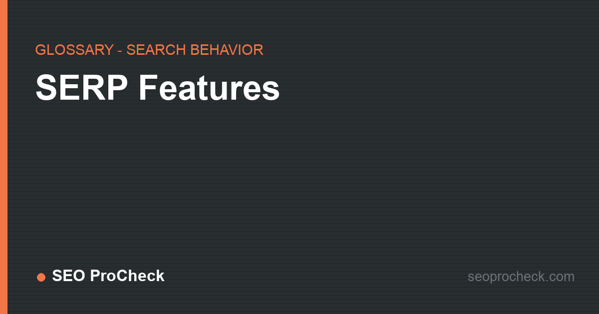 Serp features