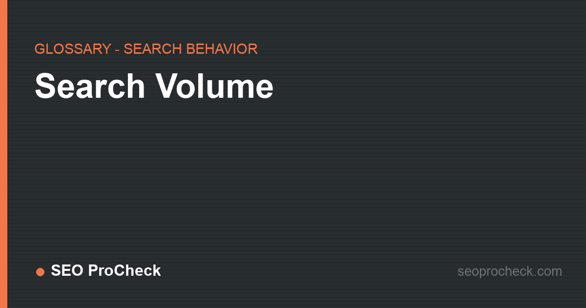 Search volume