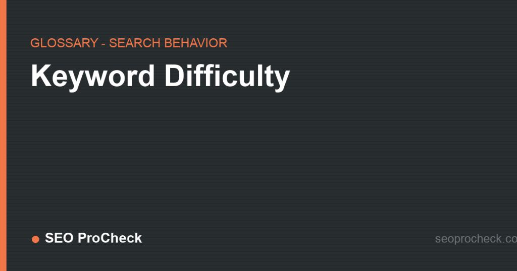 Keyword difficulty 2 Keyword difficulty