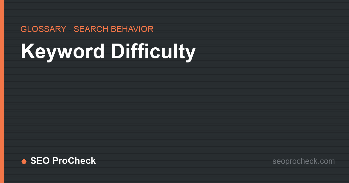 Keyword difficulty