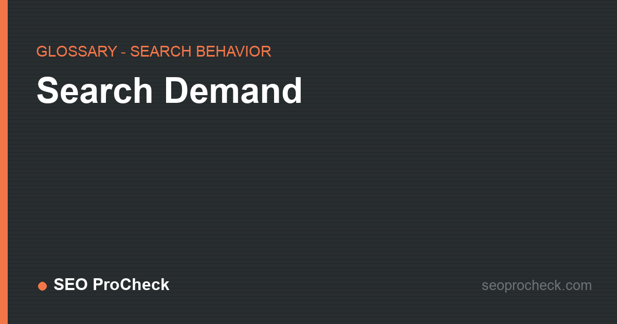 Search demand