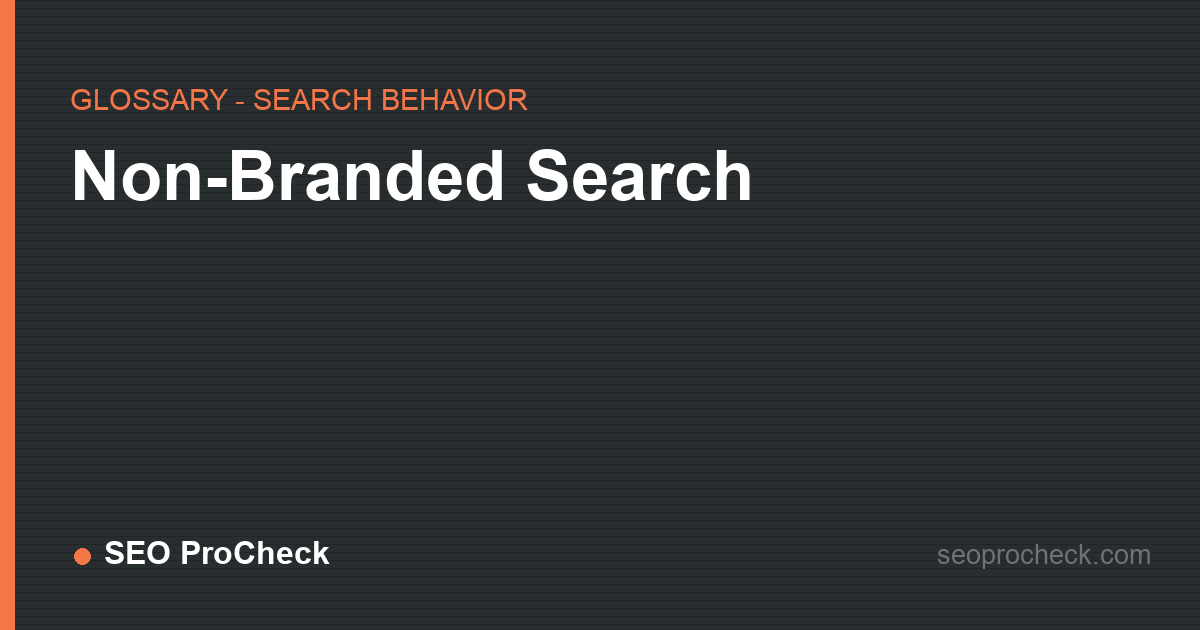 Non-branded search