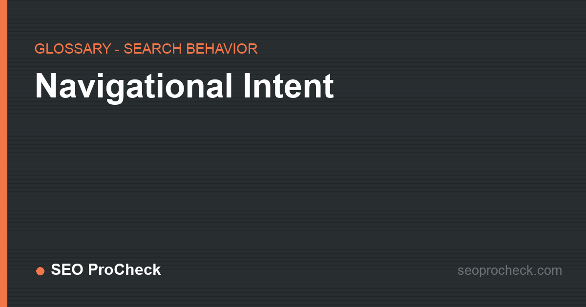 Navigational intent
