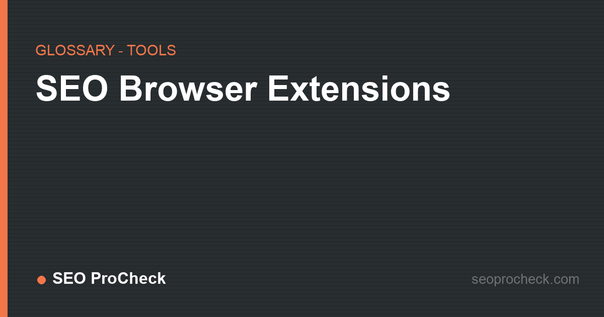 Seo browser extensions
