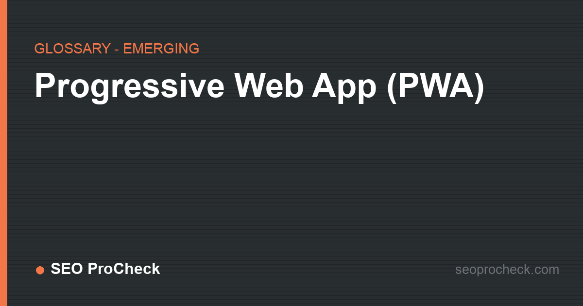 Progressive web app (pwa)