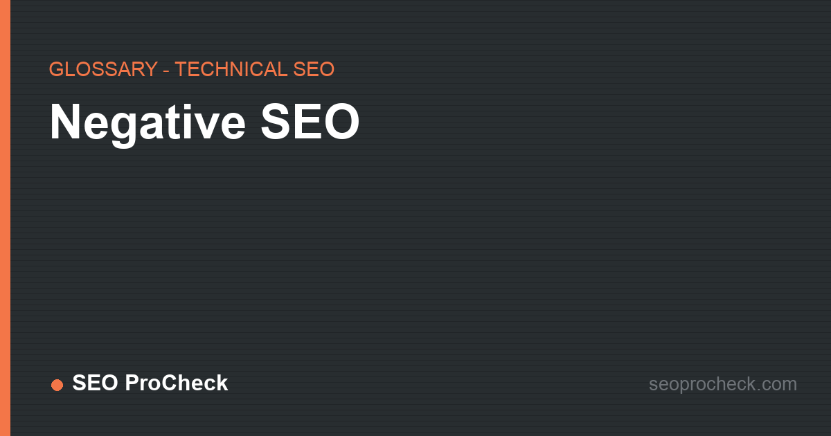 Negative seo