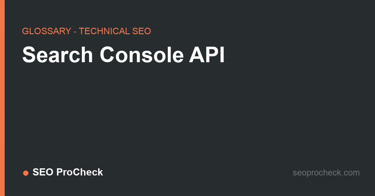 Search console api
