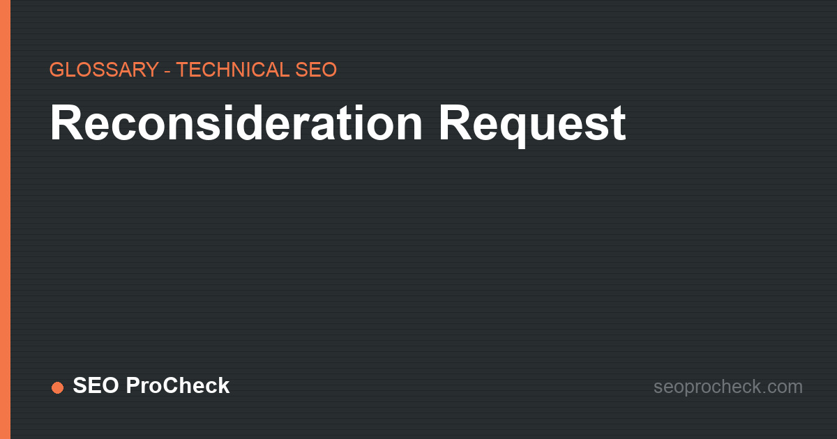 Reconsideration request