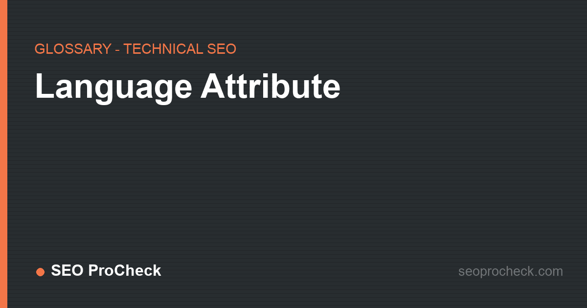 Language attribute