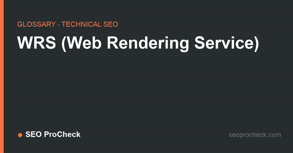Wrs (web rendering service)