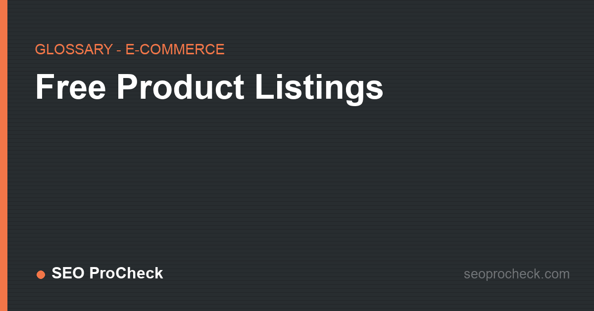Free product listings