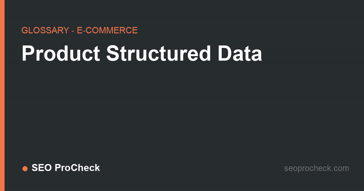 Product structured data