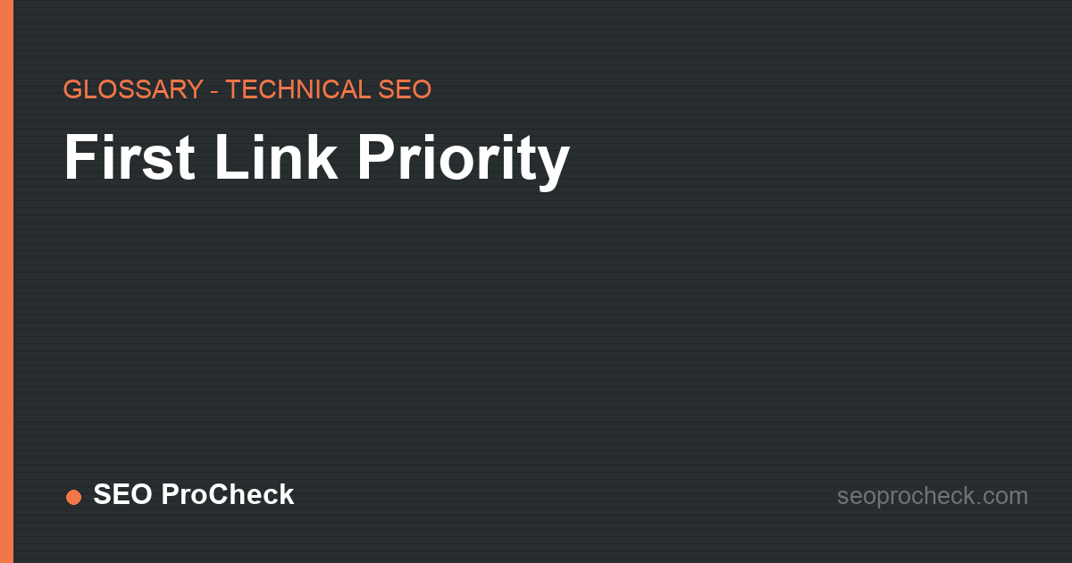 First link priority