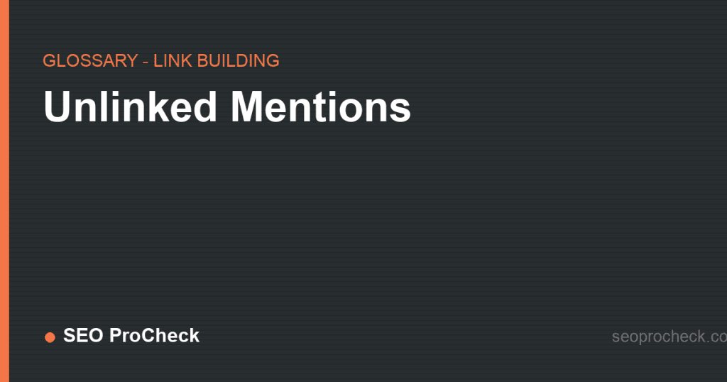 Unlinked mentions 2 Unlinked mentions