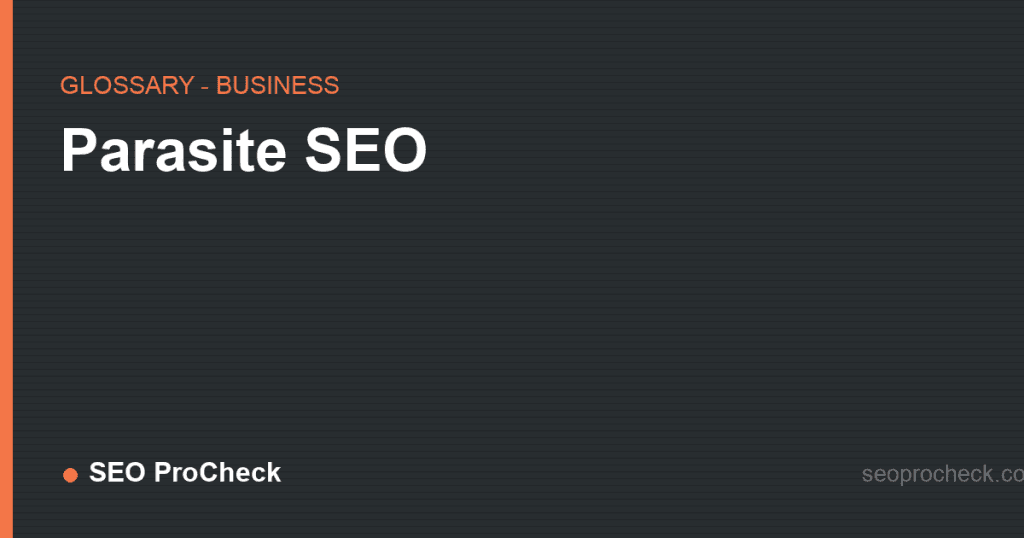 Parasite seo 2 Parasite seo