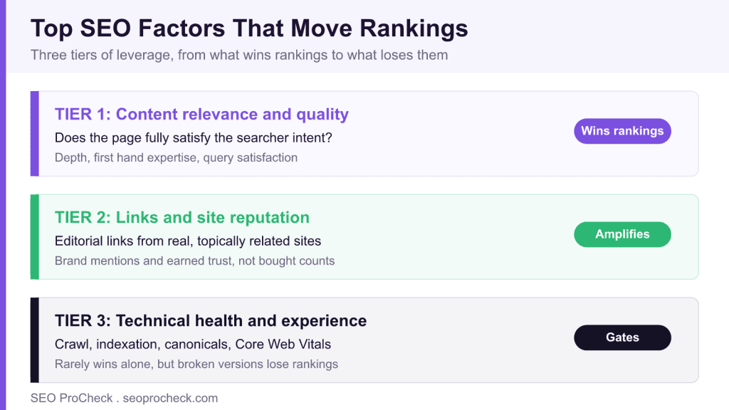 Top seo factors 3 Top seo factors